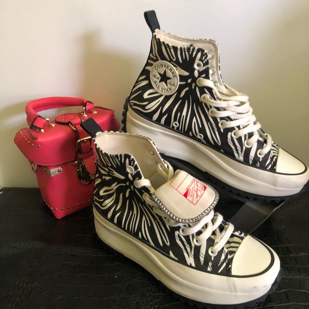 Converse Women's Black and White High-Top Sneakers